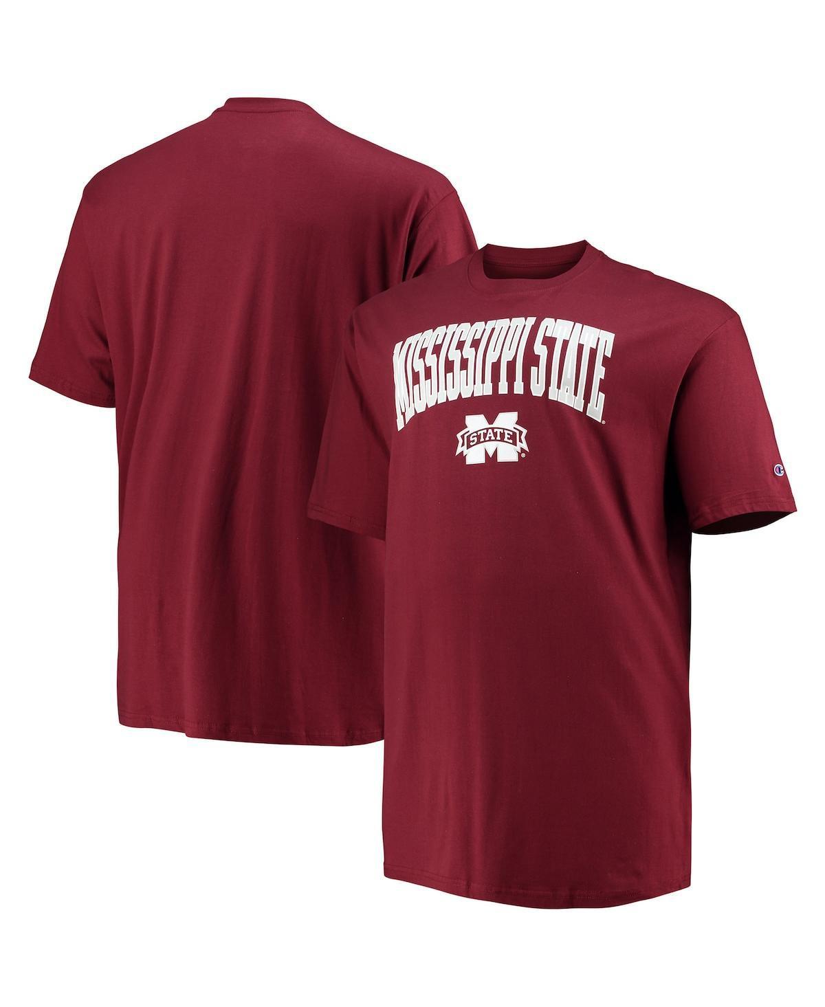 Mens Champion Maroon Mississippi State Bulldogs Big and Tall Arch Over Wordmark T-shirt Product Image