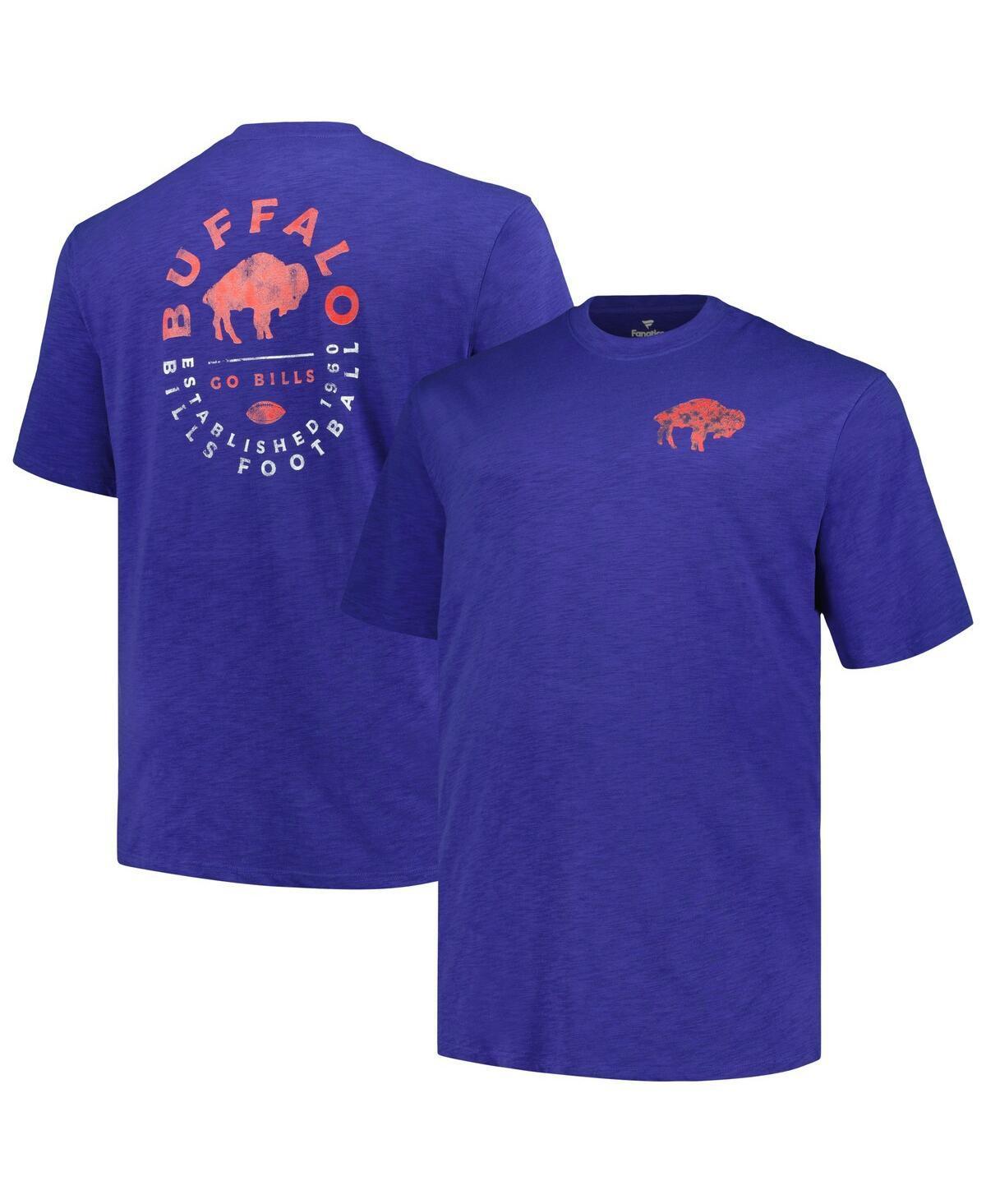 Mens Profile Royal Buffalo Bills Big & Tall Two-Hit Throwback T-Shirt Product Image