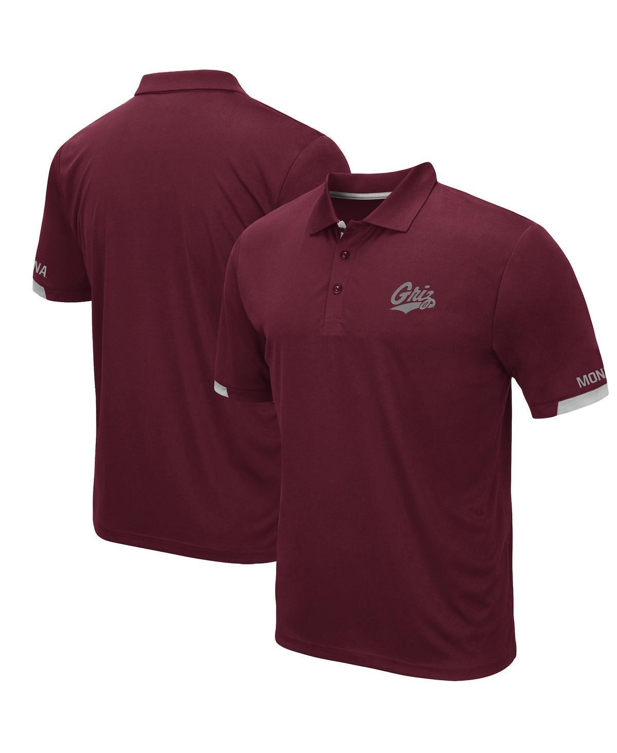 Mens Colosseum Maroon Montana Grizzlies Logo Santry Polo Shirt Product Image