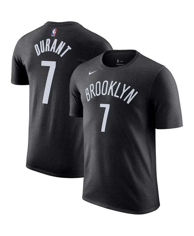 Mens Nike Kevin Durant Black Brooklyn Nets Icon 2022/23 Name and Number T-shirt Product Image