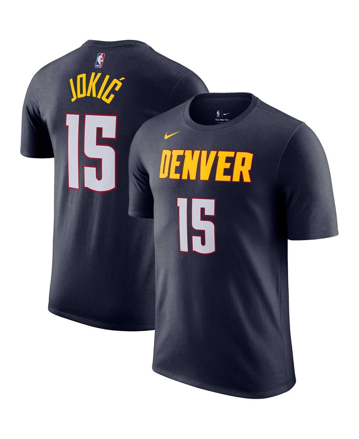 Mens Nike Nikola Jokic Navy Denver Nuggets Icon 2022, 23 Name and Number T-shirt Product Image