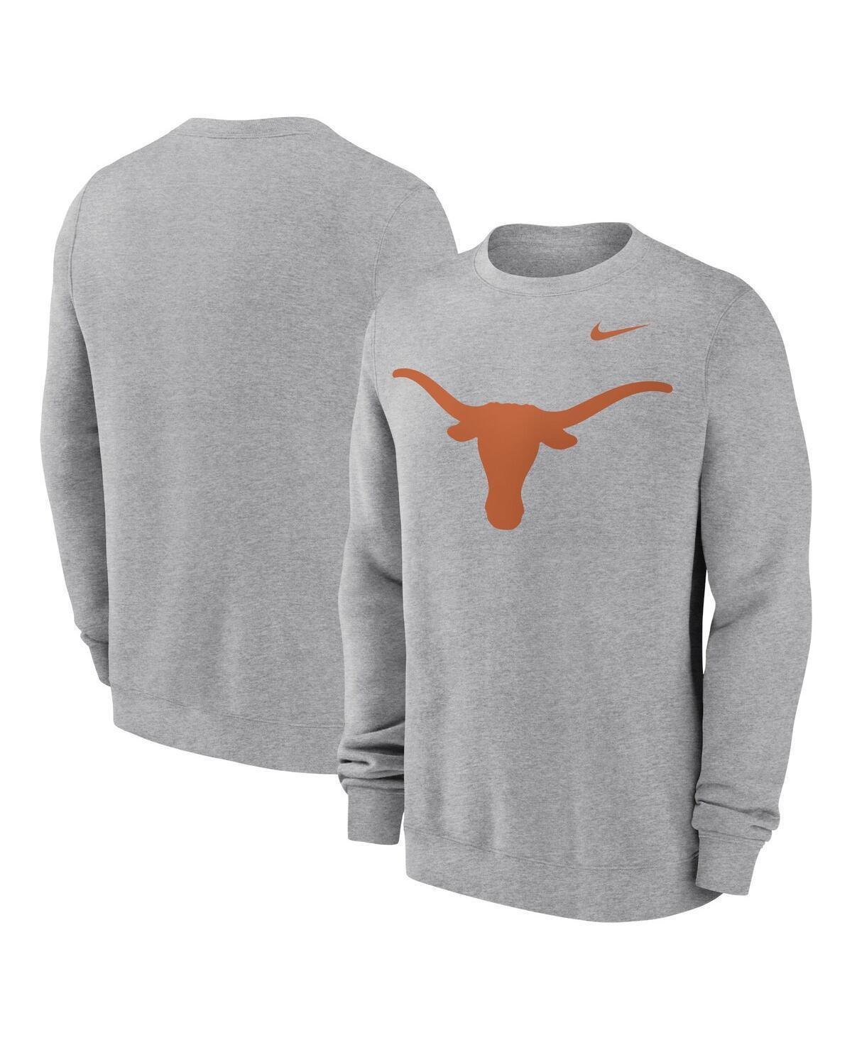 Mens Nike Heather Gray Texas Longhorns Primetime Evergreen Fleece Pullover Sweatshirt product image