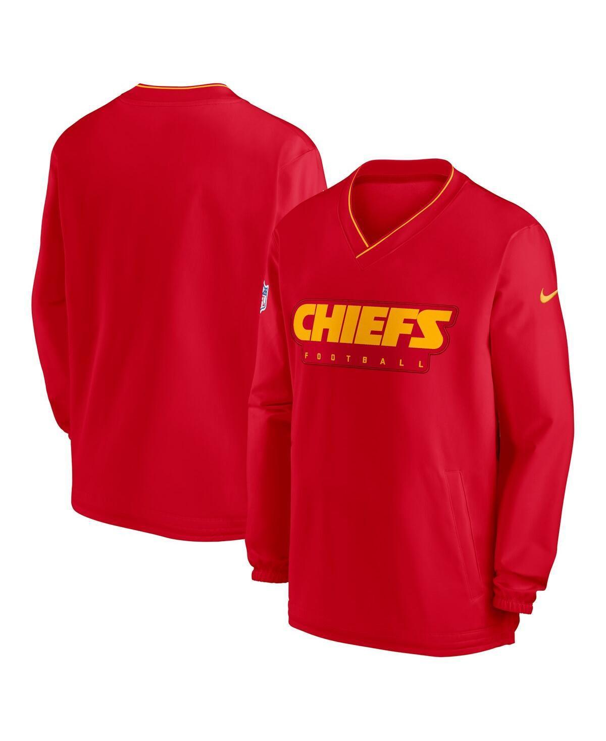 Nike Mens Red Kansas City Chiefs Sideline Pullover Wind Shirt Product Image