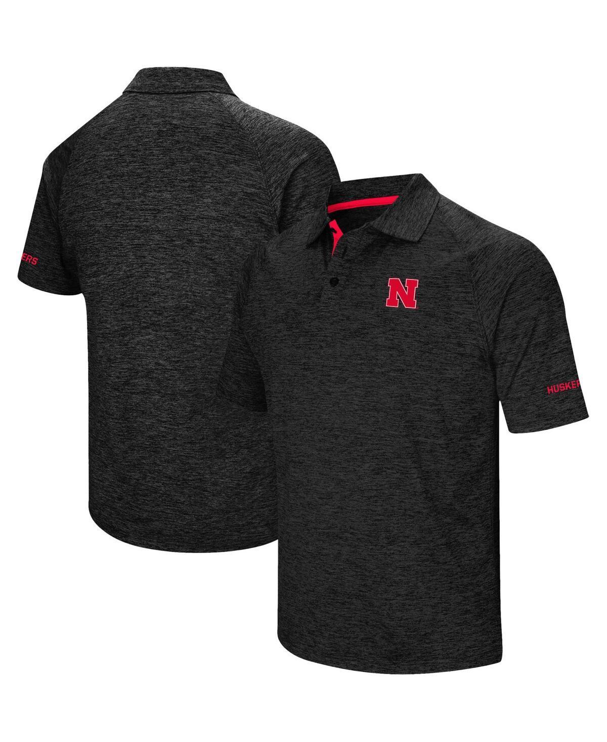 Mens Colosseum Black Indiana Hoosiers Down Swing Polo Product Image