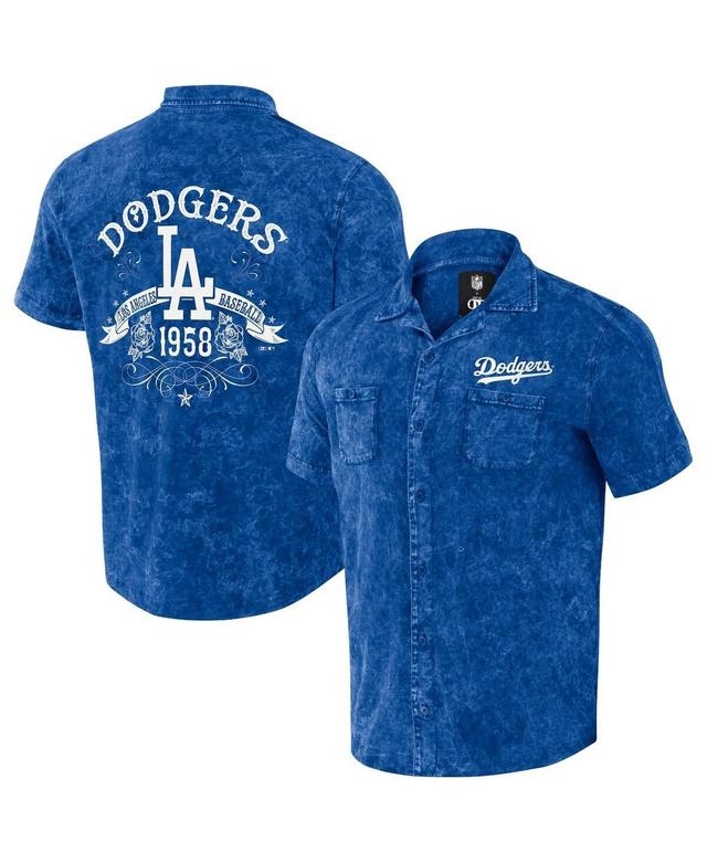 Mens Darius Rucker Collection by Fanatics  Royal Los Angeles Dodgers Denim Team Color Button-Up Shirt Product Image