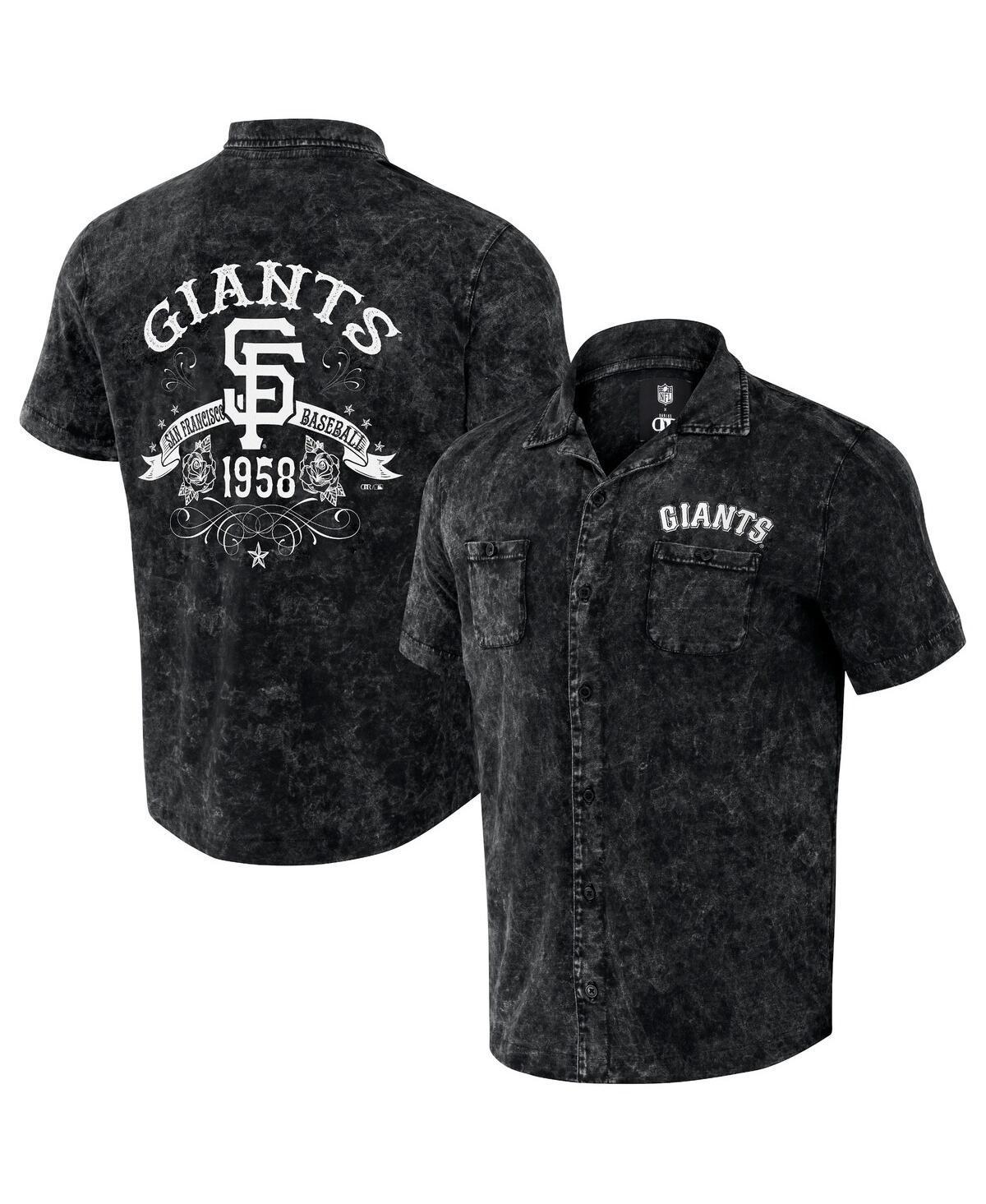 Mens Darius Rucker Collection by Fanatics  Black San Francisco Giants Denim Team Color Button-Up Shirt Product Image