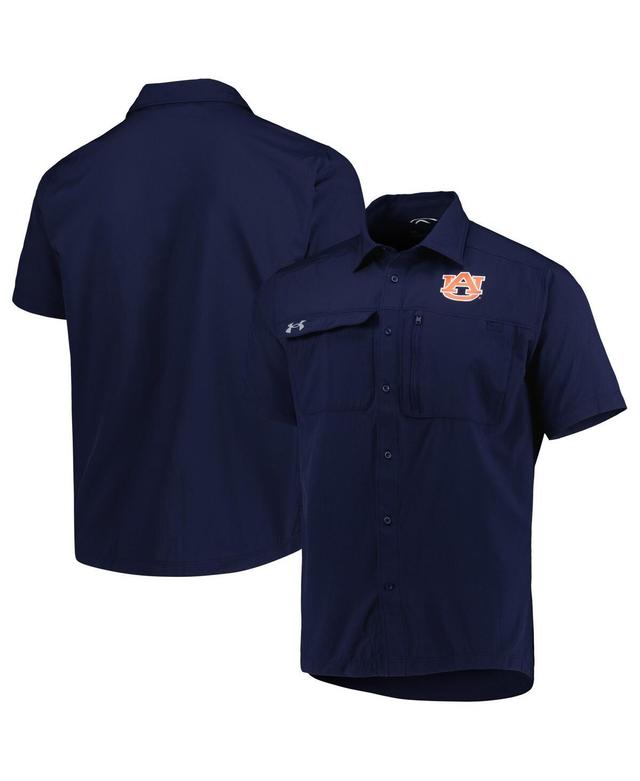 Mens Under Armour Navy Auburn Tigers Motivate Button-Up Shirt Product Image