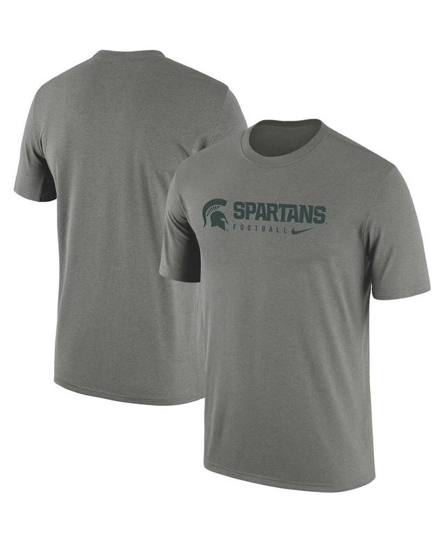 Mens Nike Heather Gray Michigan State Spartans Team Legend Performance T-shirt Product Image