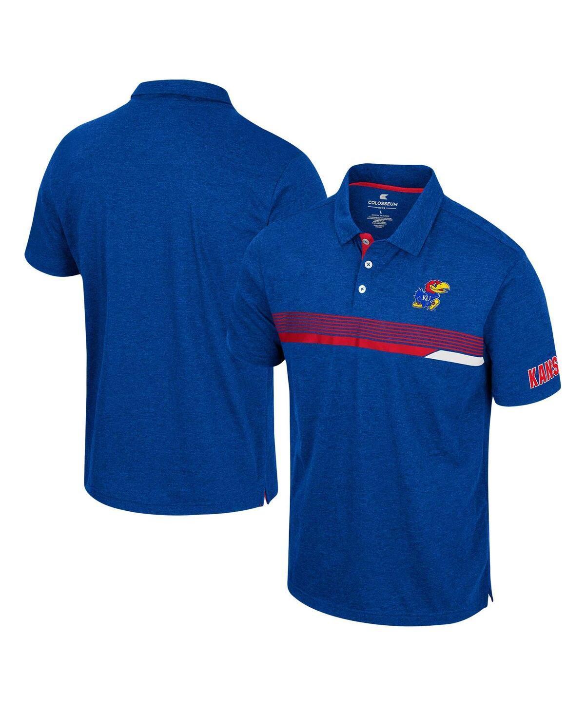 Mens Colosseum Royal Kansas Jayhawks No Problemo Polo Product Image