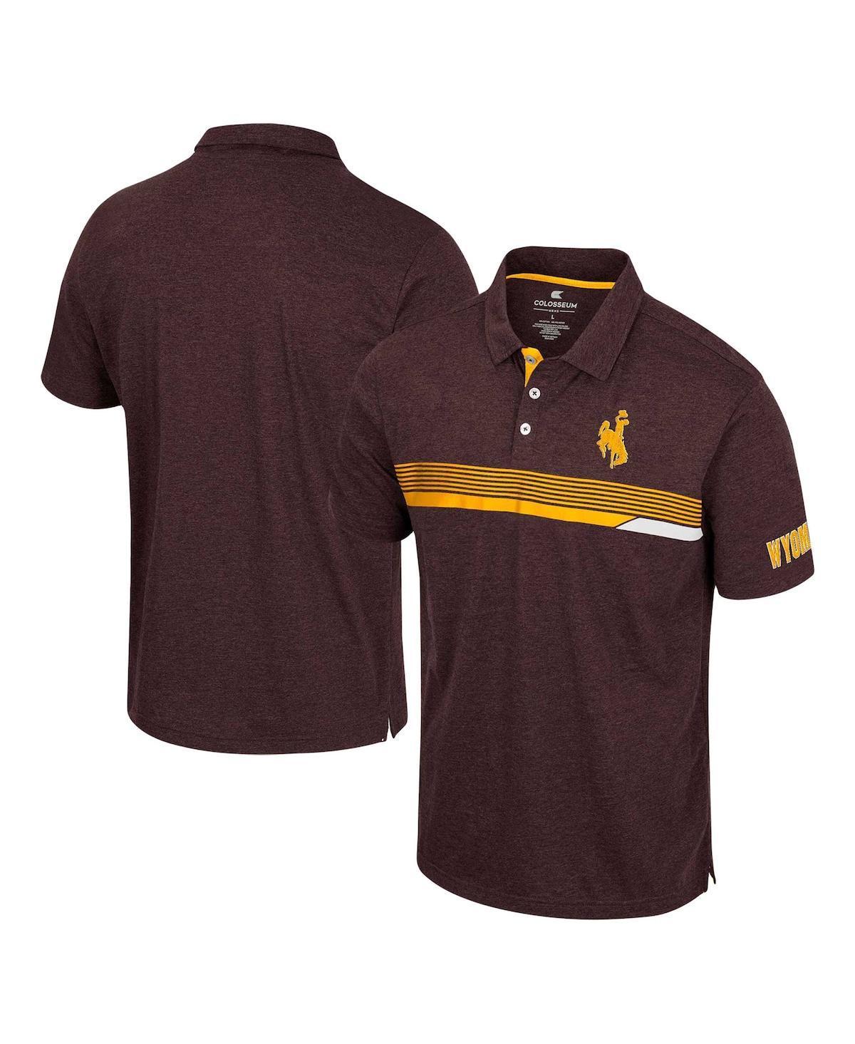 Mens Colosseum Brown Wyoming Cowboys No Problemo Polo Product Image