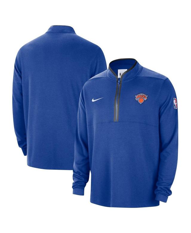 Nike Mens Blue New York Knicks 2024/25 Courtside Performance Half-Zip Top Product Image