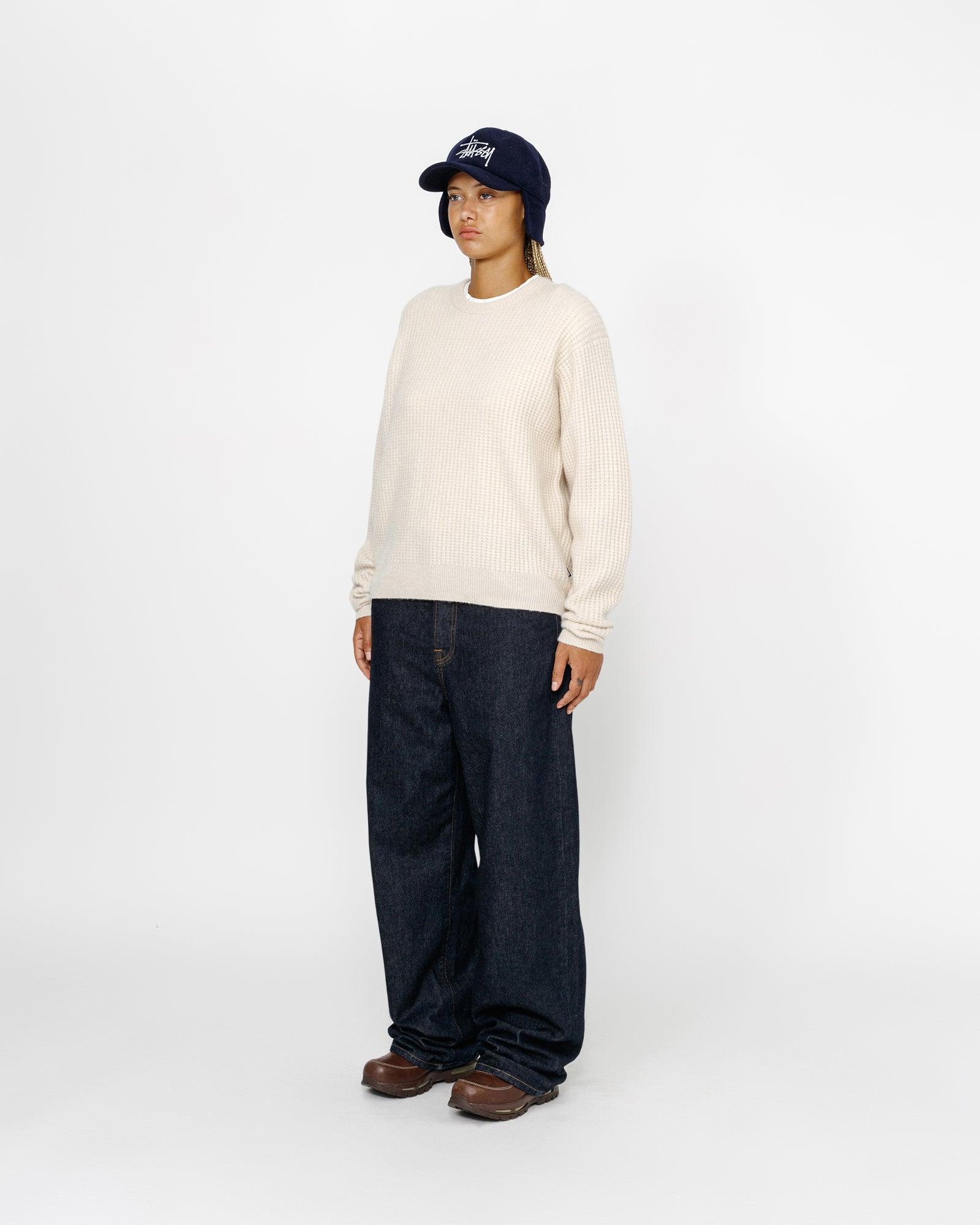 WAFFLE KNIT CASHMERE CREW Male Product Image