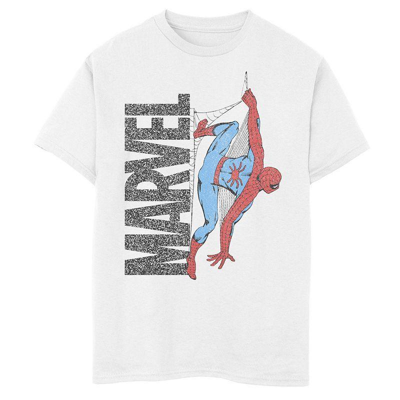 Boys 8-20 Marvel Spider-Man Distressed Web Logo Graphic Tee, Boys Product Image