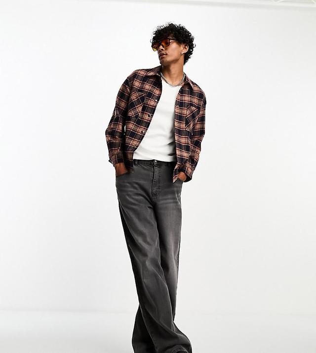 ADPT oversized boxy flannel check overshirt Product Image