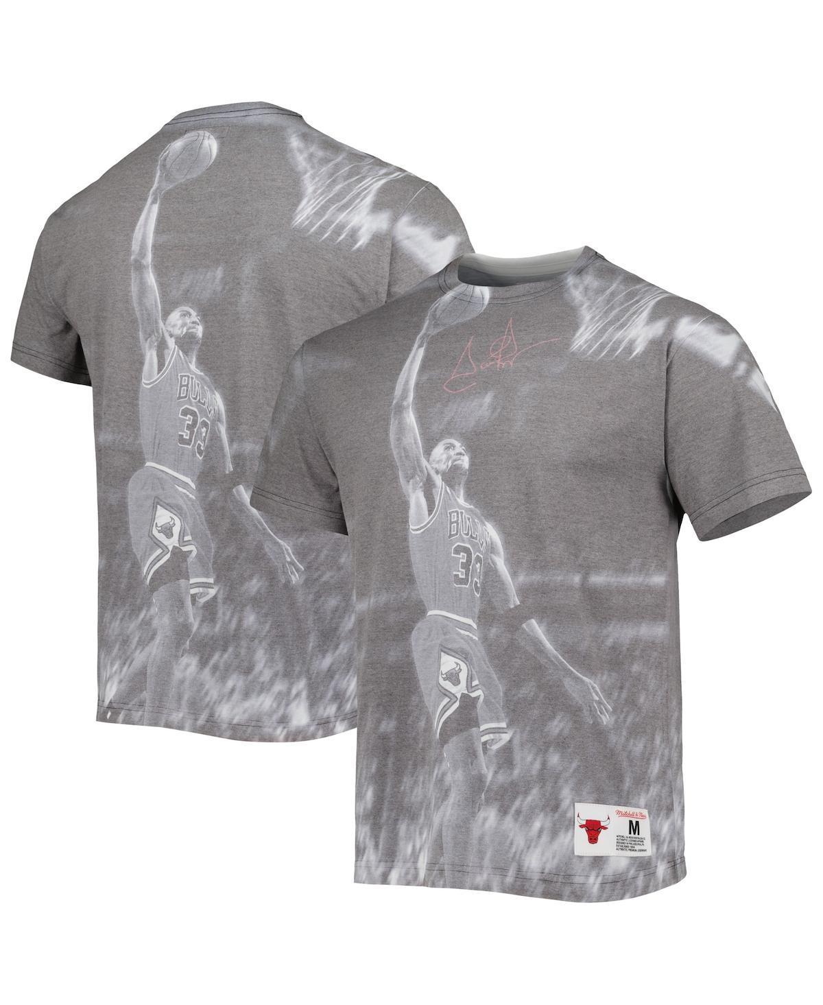 Mens Mitchell & Ness Scottie Pippen Heather Gray Chicago Bulls Above The Rim T-shirt Product Image