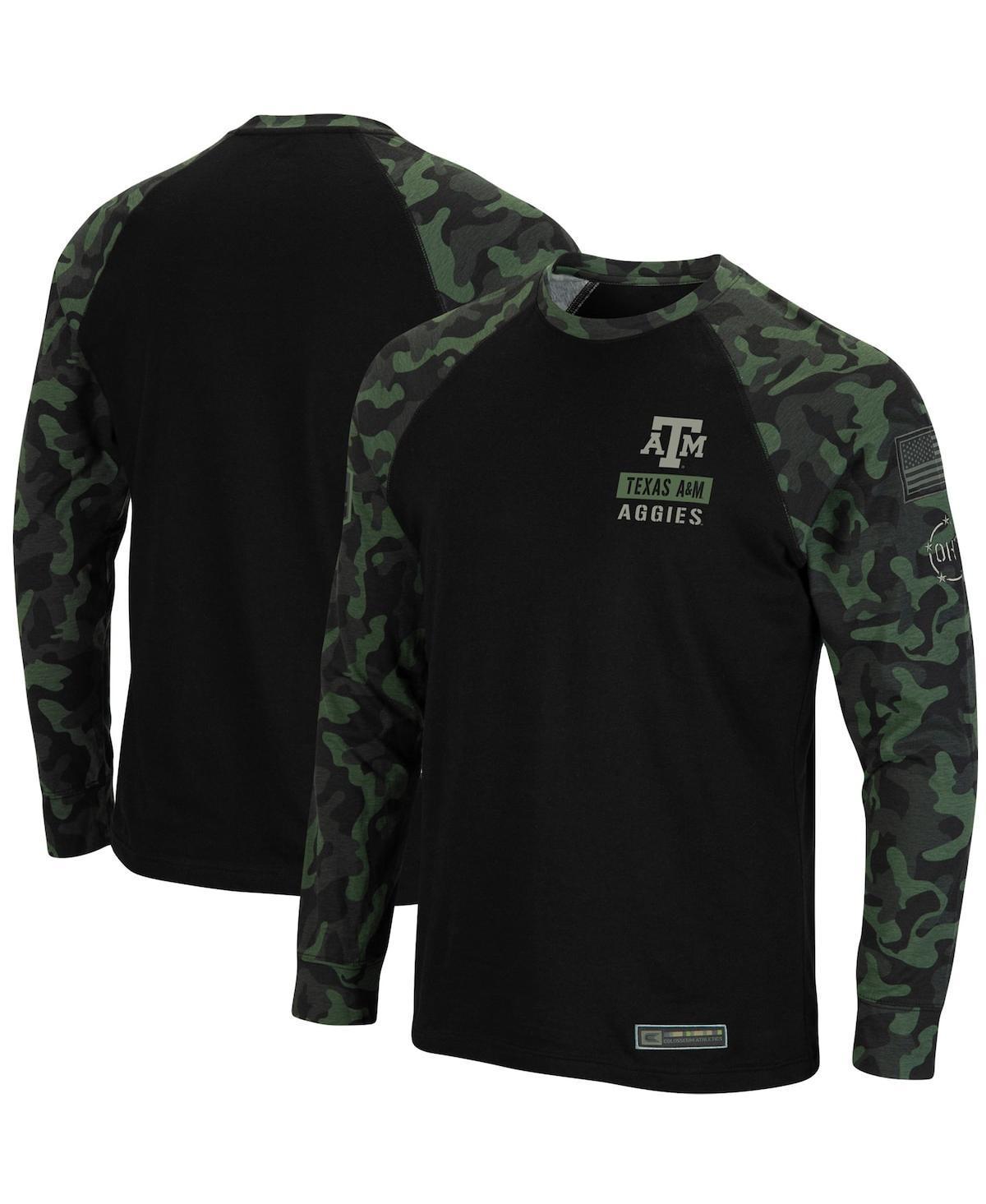 Mens Black Texas A&M Aggies Oht Military-Inspired Appreciation Camo Raglan Long Sleeve T-shirt Product Image