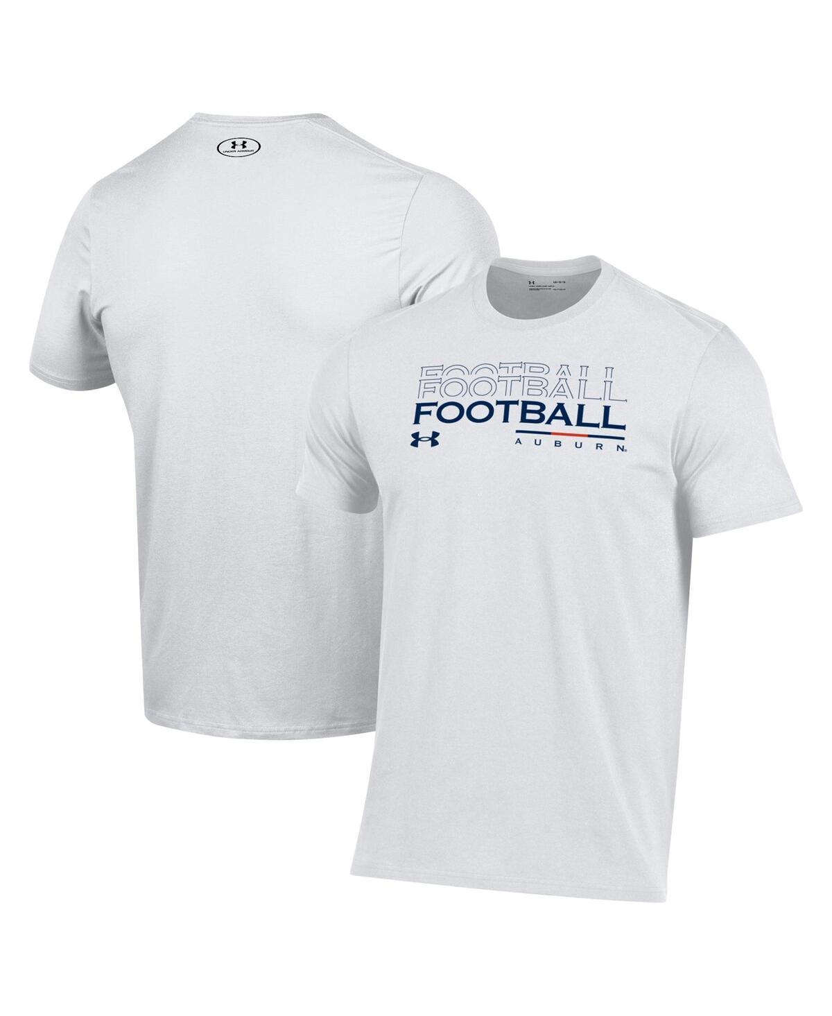 Under Armour Mens White Auburn Tigers 2024 Sideline Football Performance T-Shirt Product Image