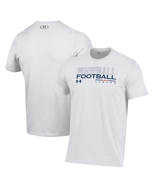 Under Armour Mens White Auburn Tigers 2024 Sideline Football Performance T-Shirt Product Image