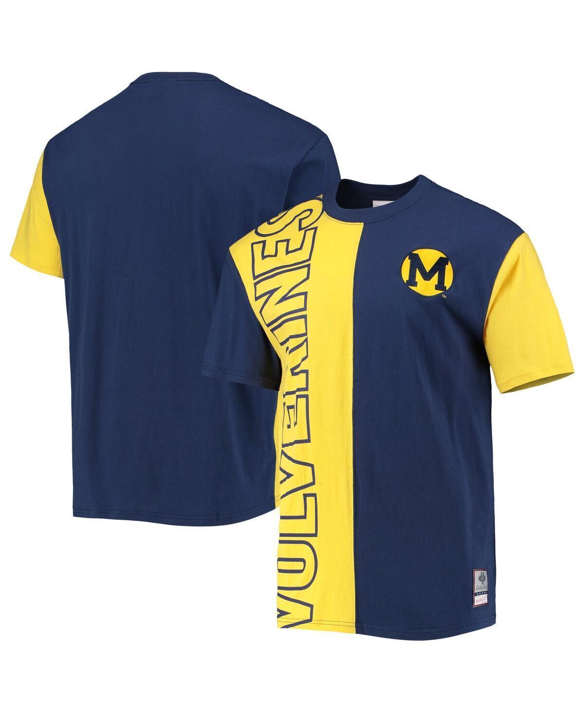 Mens Mitchell & Ness Navy Michigan Wolverines Play By Play 2.0 T-shirt - Navy Product Image