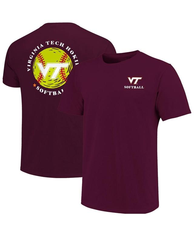 Mens Maroon Virginia Tech Hokies Softball Seal T-shirt Product Image