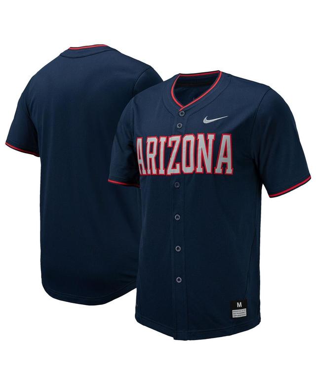 Mens Nike Arizona Wildcats Replica Full-Button Baseball Jersey Blue Product Image