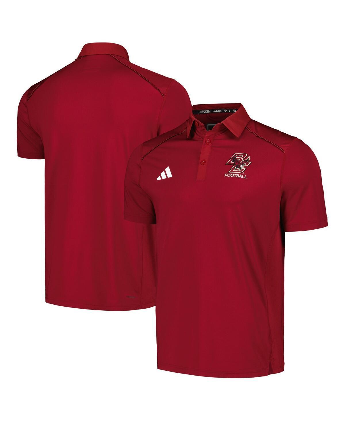 Mens adidas Maroon Boston College Eagles Classic AEROREADY Polo Product Image