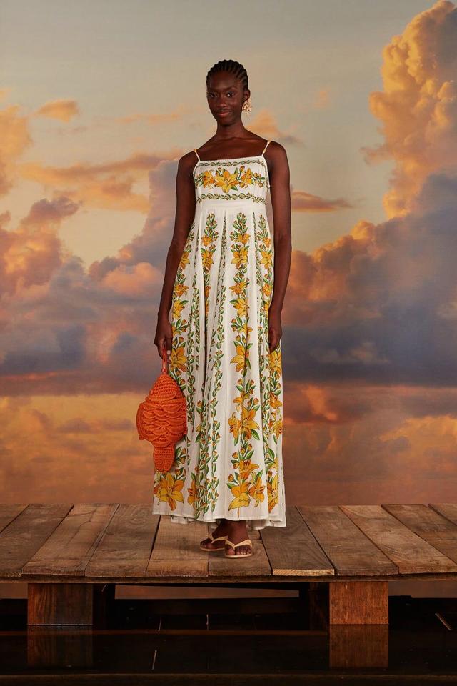 Off-White Tropical Lightness Sleeveless Maxi Dress Product Image