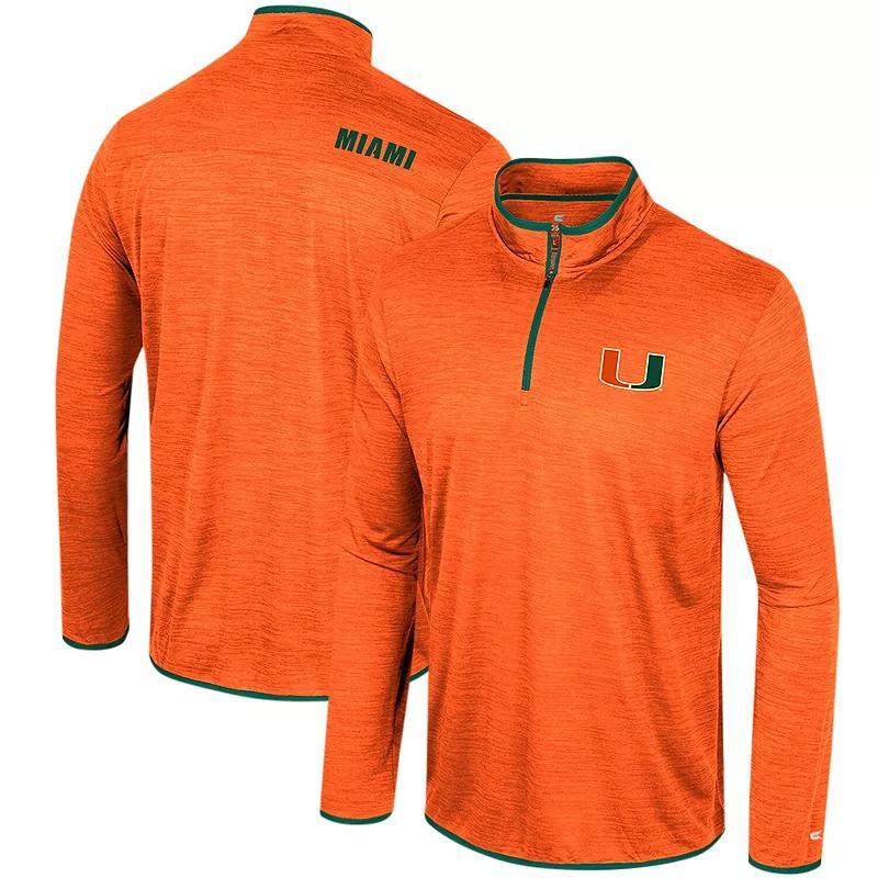 Mens Colosseum Miami Hurricanes Wright Quarter-Zip Windshirt Product Image