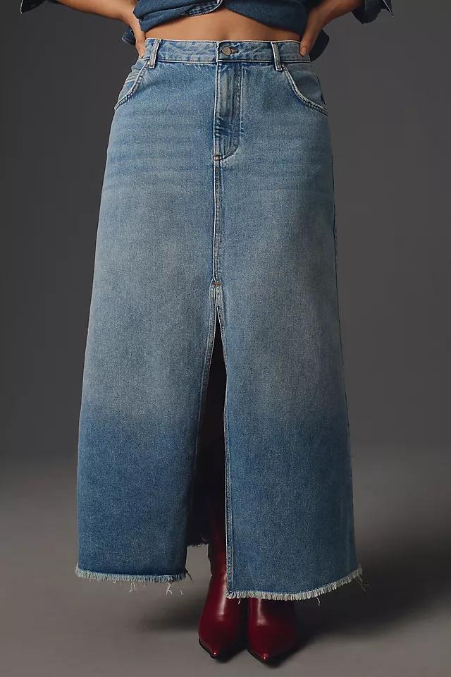 The Madi Front-Slit Denim Skirt by Pilcro Product Image