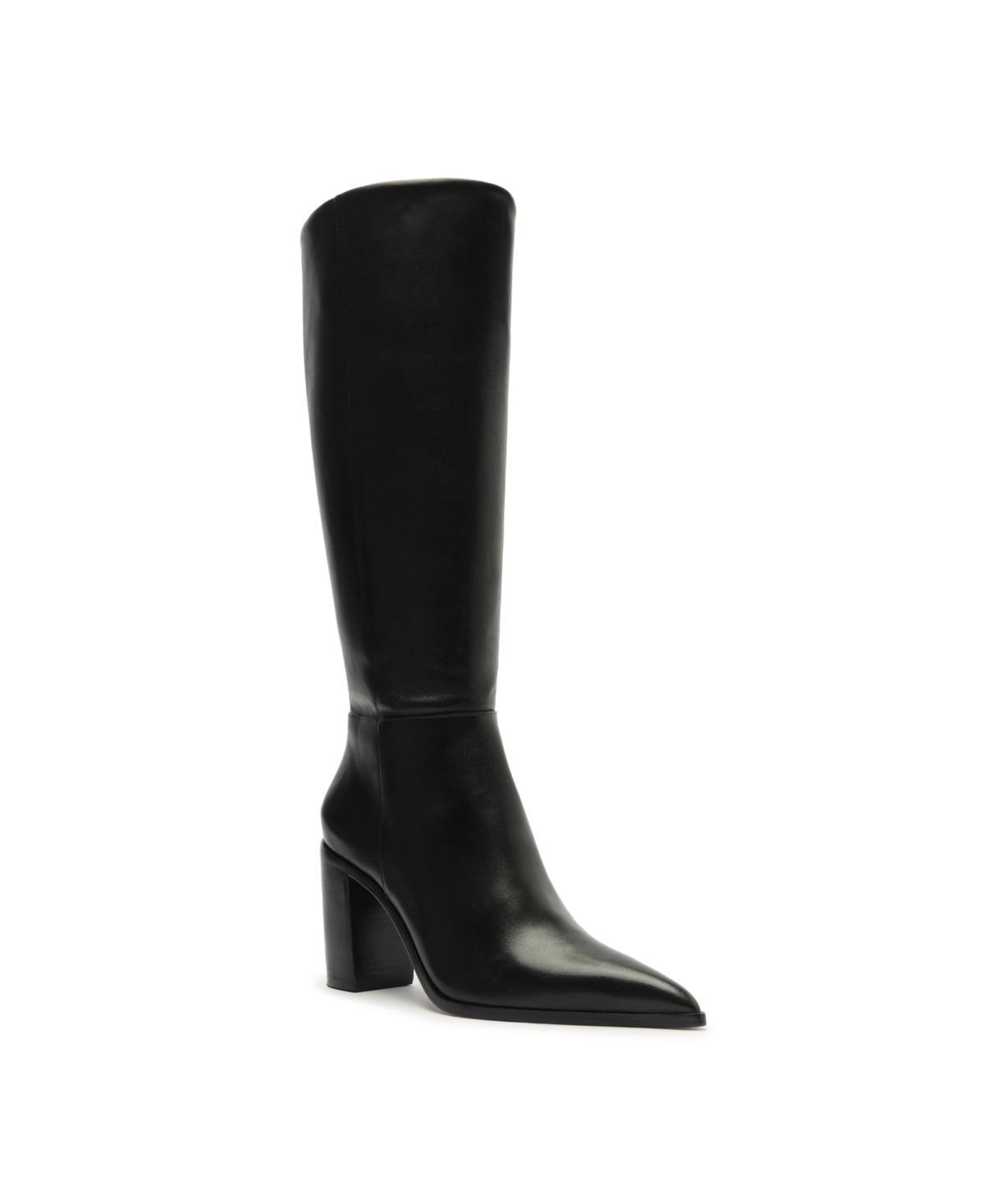 Womens Mikki Up 90MM Leather Block-Heel Boots Product Image