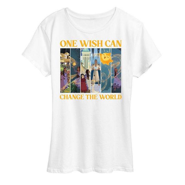 Disneys Wish Womens Change The World Graphic Tee, Girls Product Image