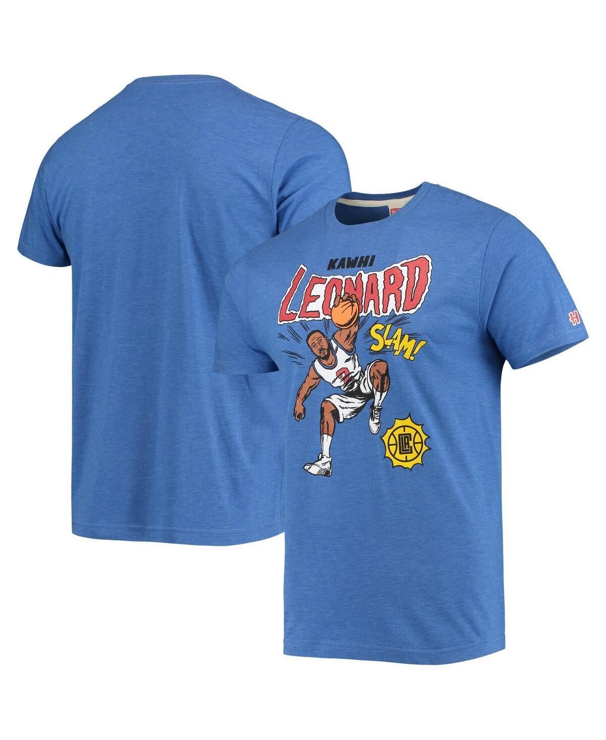 Mens Homage Kawhi Leonard Royal LA Clippers Comic Book Player Tri-Blend T-Shirt Product Image