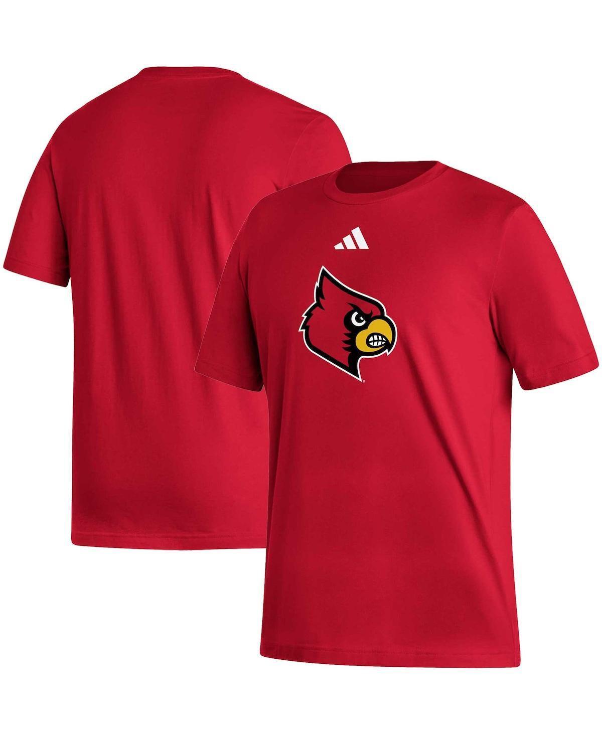 Mens adidas Red Louisville Cardinals Logo Fresh T-shirt Product Image