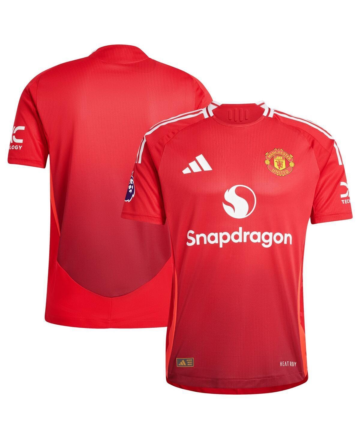 Mens adidas Red Manchester United 2024/25 Home Authentic Patch Jersey Product Image