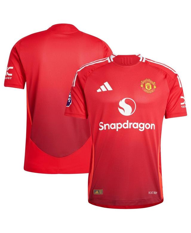 Mens adidas Red Manchester United 2024/25 Home Authentic Patch Jersey Product Image