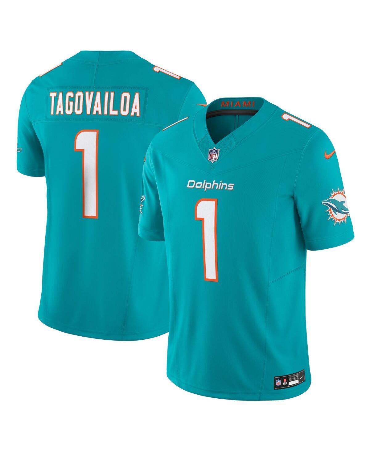 Mens Nike Tua Tagovailoa Aqua Miami Dolphins Vapor F.u.s.e. Limited Jersey - Aqua Product Image