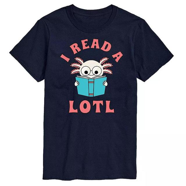 Big & Tall I Read A Lotl Axlotl Cartoon Graphic Tee, Mens Product Image