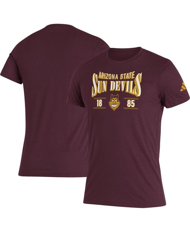 Mens adidas Maroon Arizona State Sun Devils Along The Shadow Tri-Blend T-Shirt Product Image