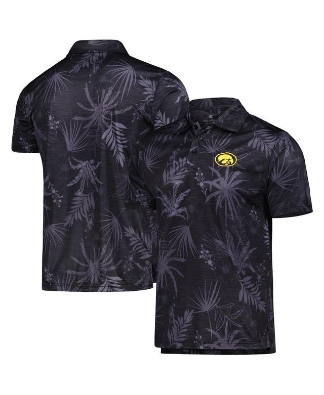 Mens Colosseum Black Iowa Hawkeyes Palms Team Polo Shirt Product Image