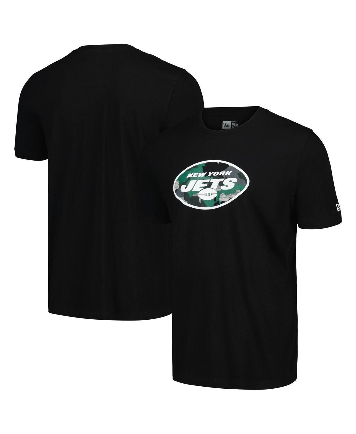 New Era Mens Black New York Jets Camo Logo T-Shirt Product Image