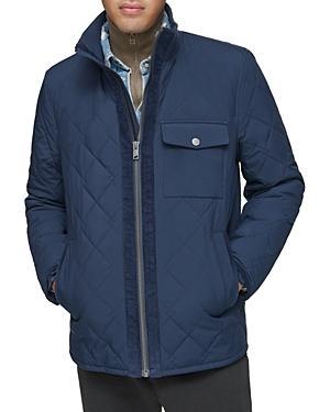 Andrew Marc Amberg Diamond Quilted Corduroy Trim Water Resistant Jacket Product Image