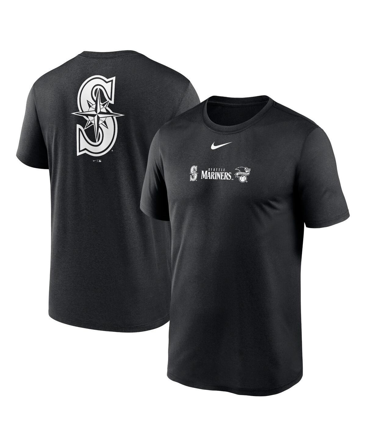 Mens Nike Black Seattle Mariners Fashion Over Shoulder Logo Legend T-shirt Product Image