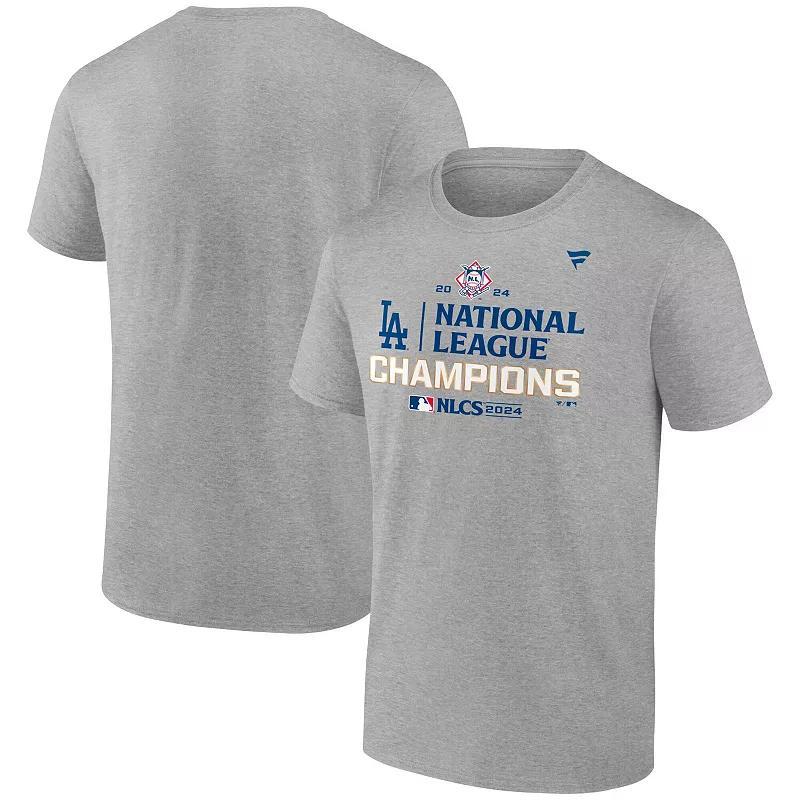 Mens Fanatics Heather Gray Los Angeles Dodgers 2024 National League Champions Locker Room Big & Tall T-Shirt Product Image