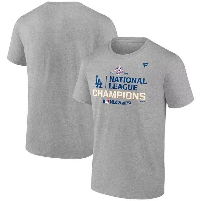 Mens Fanatics Heather Gray Los Angeles Dodgers 2024 National League Champions Locker Room Big & Tall T-Shirt Product Image