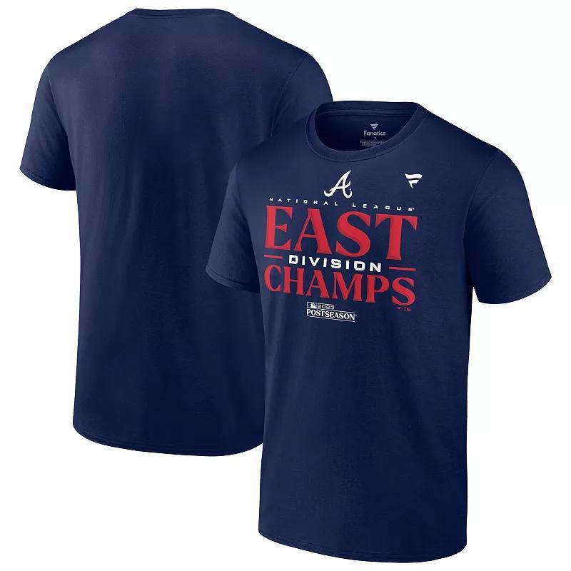 Mens Fanatics Branded Atlanta Braves 2023 NL East Division Champions Locker Room Big & Tall T-Shirt Blue Product Image