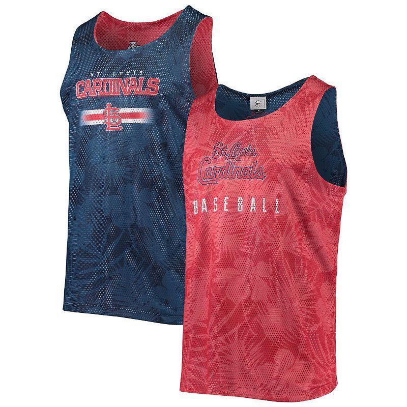 Mens FOCO Red St. Louis Cardinals Floral Reversible Mesh Tank Top Product Image