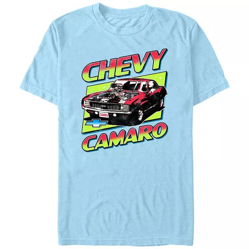 Mens Chevy Camaro Fluorescent Poster Graphic Tee Product Image