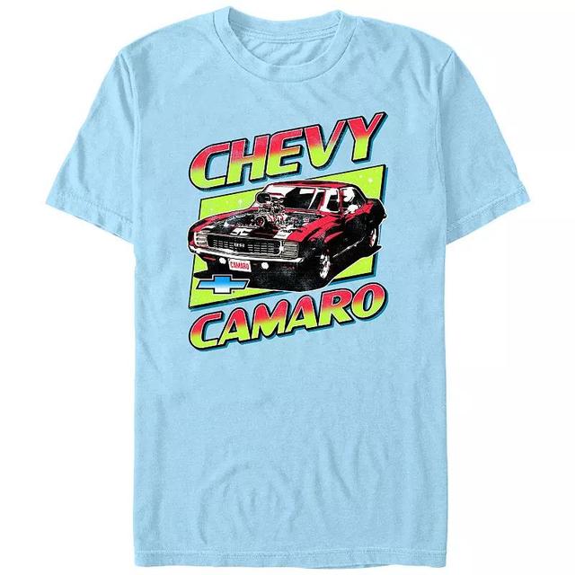 Mens Chevy Camaro Fluorescent Poster Graphic Tee Product Image