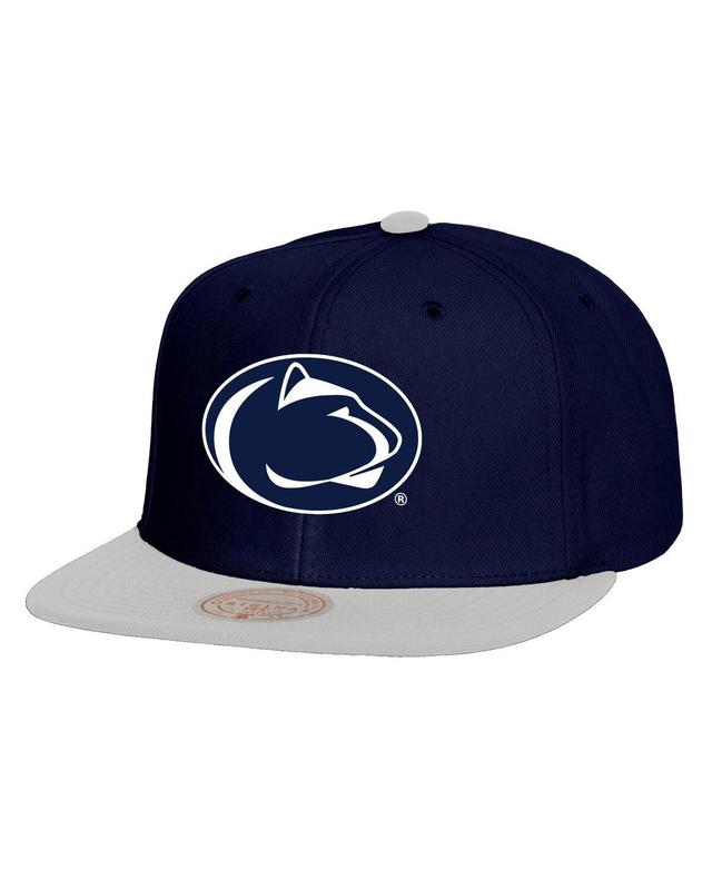 Mitchell & Ness Mens Navy Penn State Nittany Lions 2-Tone 2.0 Snapback Hat - Navy, White Product Image