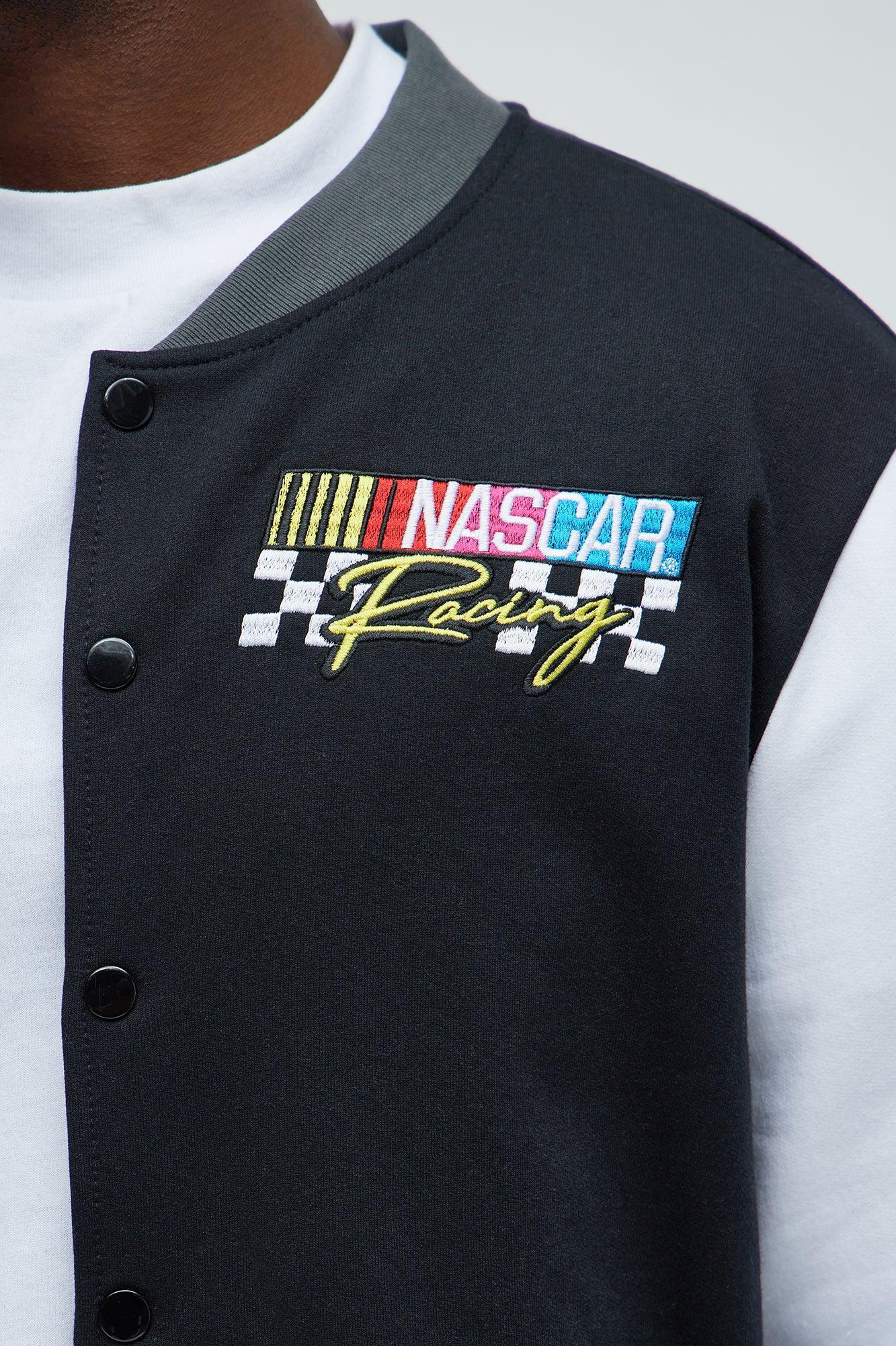 Nascar Racing Varsity Jacket - Black/White Product Image